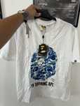 Tricou bape alb cu albastru