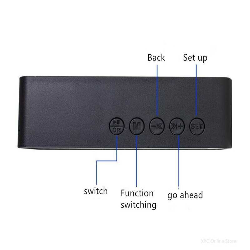 Boxa portabila, ceas, alarma, radio, termometru, TF card