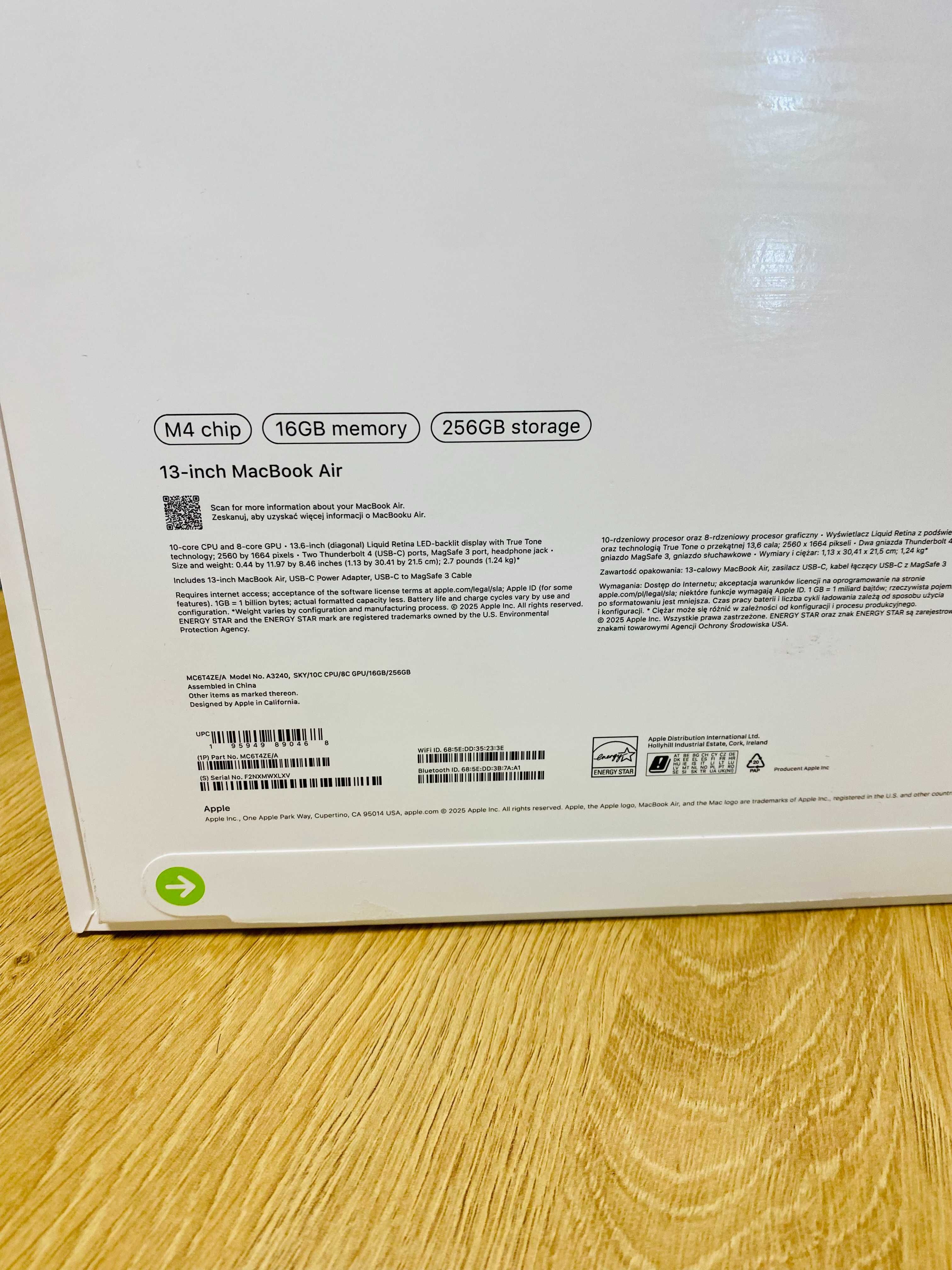 ЧИСТО НОВ !!! Apple MacBook Air 13" 2025, Apple M4, 16GB RAM, 256GB, Sky Blue, 100% BH ТЕХНОПОЛИС — миниатюра 12