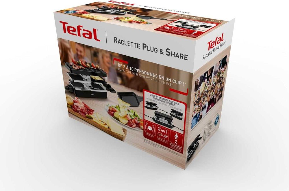 Раклет грил Tefal YY5249FB, Компактен, Plug & Share