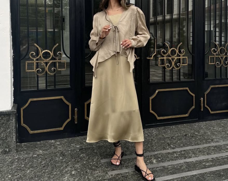 Платье материал атлас до ХЛ