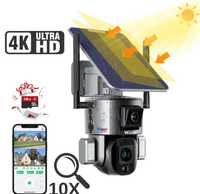 Dual Camera 4G 4K Ultra HD Incarcare Solara, 10X Optical ZOOM,