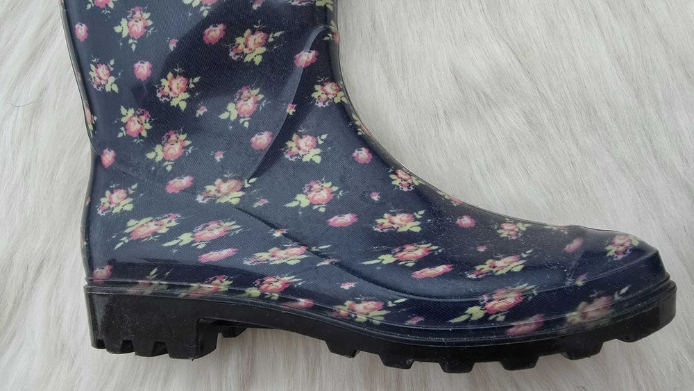 Дамски гумени ботуши №37 с вадещ се чорап