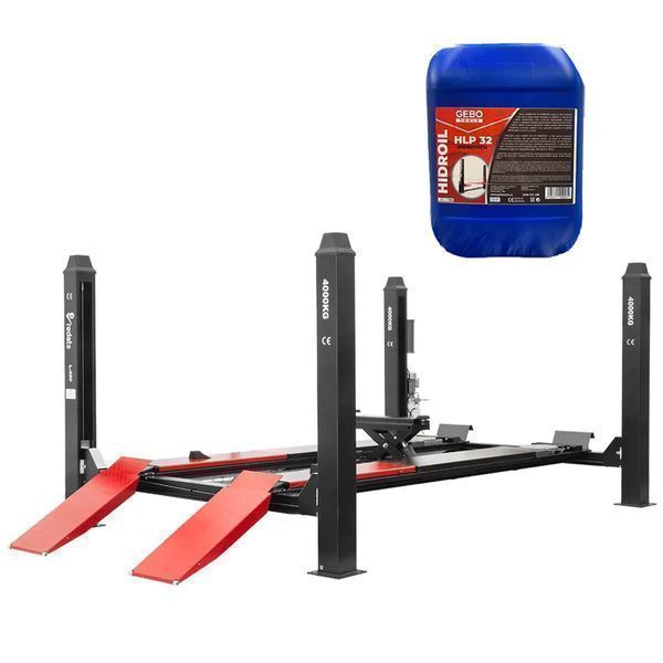 4-колонен подемник за кола 380v 4t с вграден канал + безплатно масло