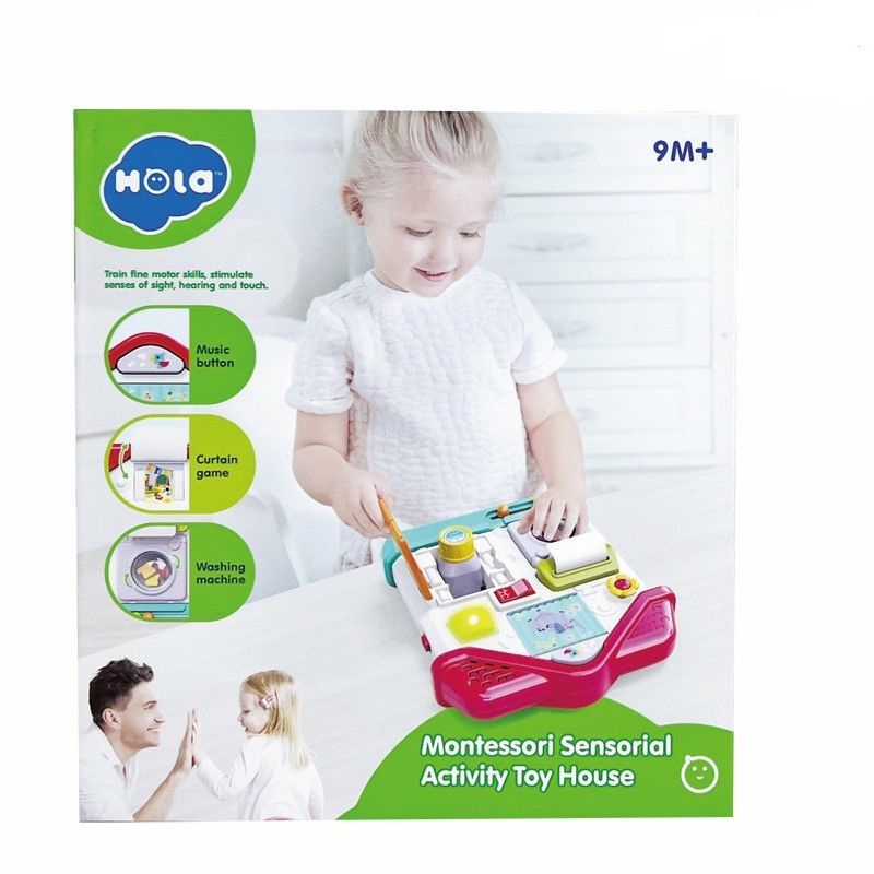 Активна играчка Hola Toys - Монтесори дъска, къща