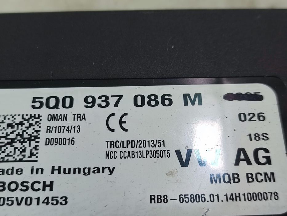 Modul confort BCM 5Q0937086M Skoda Octavia 3 [2013 - 2017]