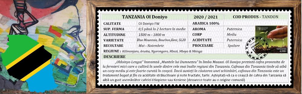 TANZANIA Ol Doniyo 2022, Arabica 100%