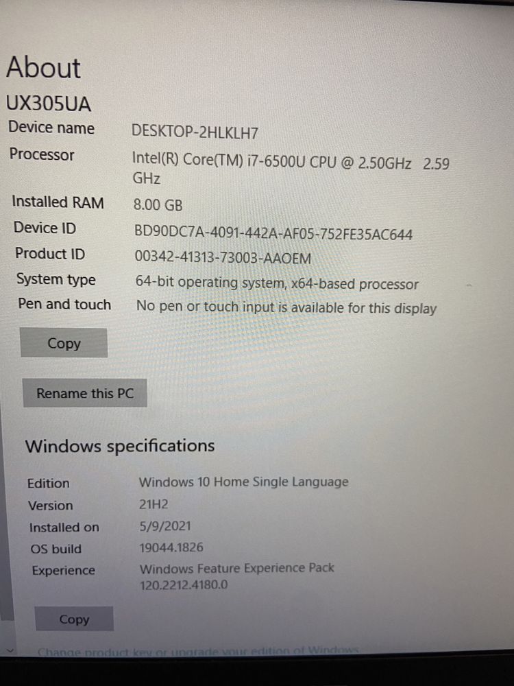 Asus UX305UA Core i7