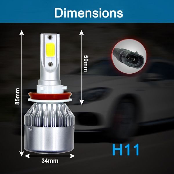 LED крушки автомобил H7 H1 H4 H3 HB4 H11 лед комплект гаранция canbus