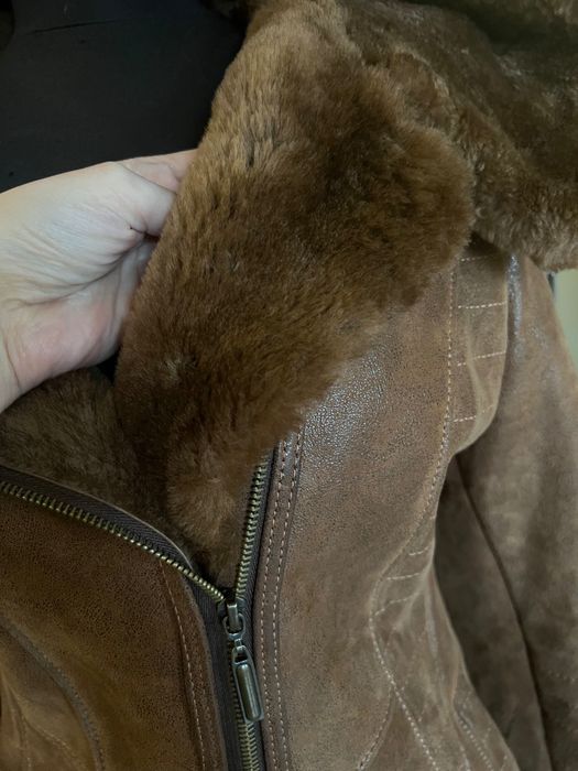 Cojocel shearling piele si blana naturala 36