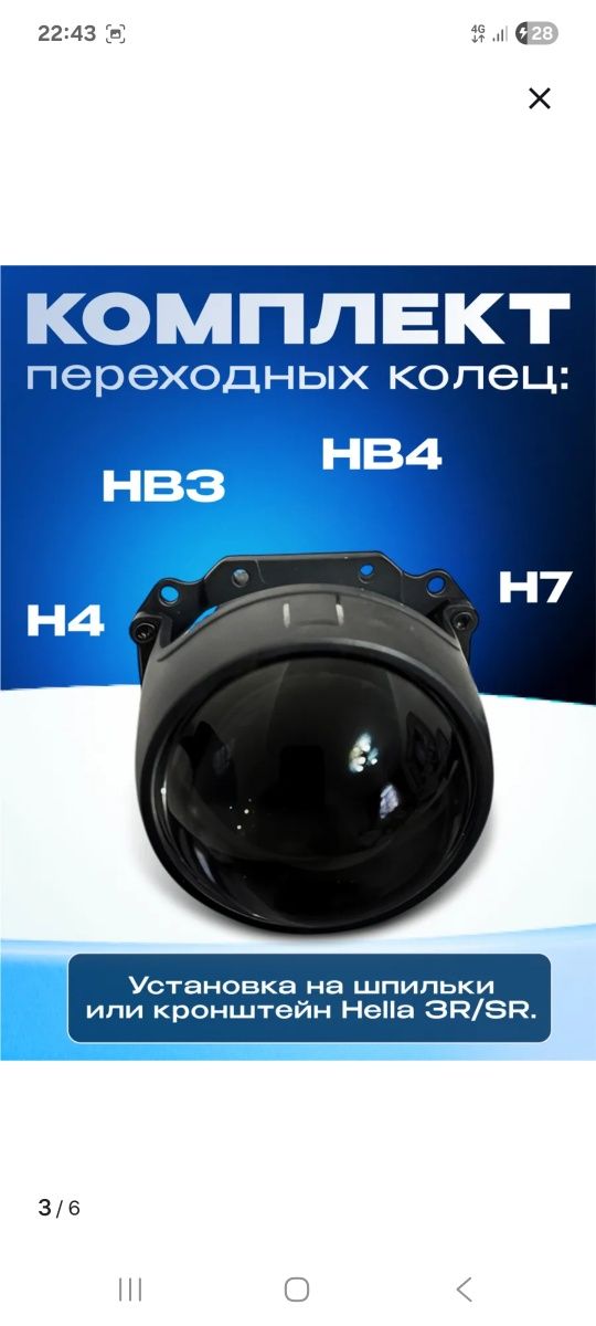 Би Лед линза. Светодиодная фонар автомобилей