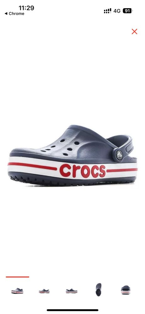 Crocs сабо белого и синего цвета,есть размерв.