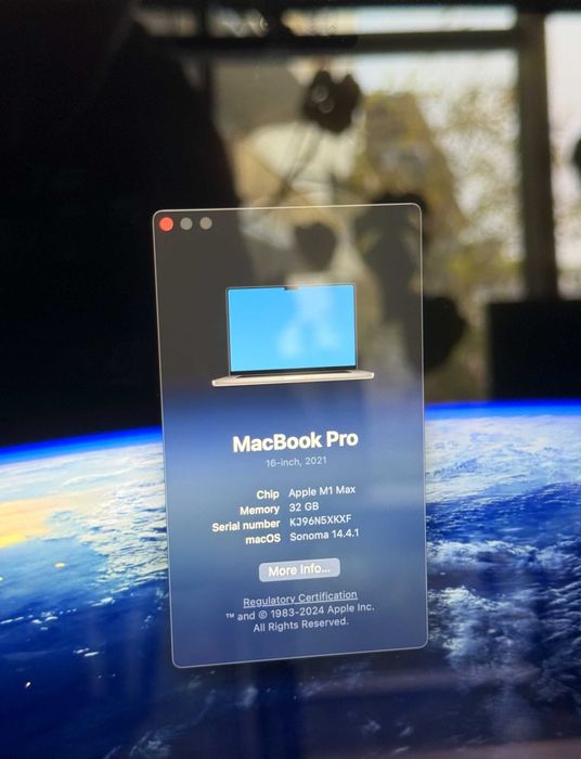 MacBook Pro M1. MAX. **SE EMITE FACTURA.  16". 32 Gb. 1 TB. Space Gray