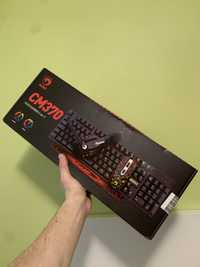 Kit Gaming Marvo CM370, 4 in 1: Tastatura, Mouse, Casti, Mousepad