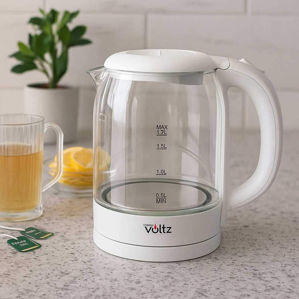 Електрическа кана Voltz, 2200W, 1.7л., Стъкло