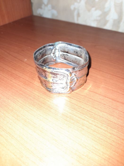 Obiect vechi din alamă placat cu argint