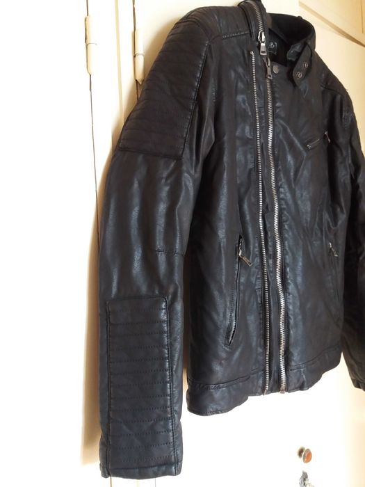 Geaca imblanita, noua, moto piele eco