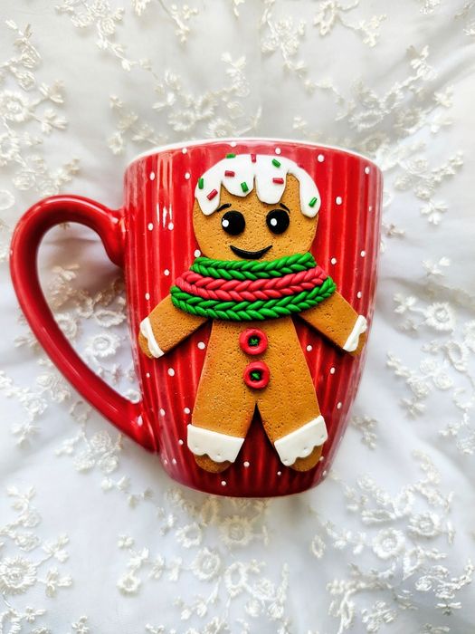 Чаши с декорация от полимерна глина