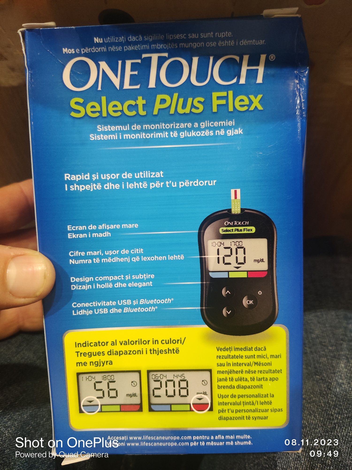 Aparat Glicemie One Touch Select Plus Flex