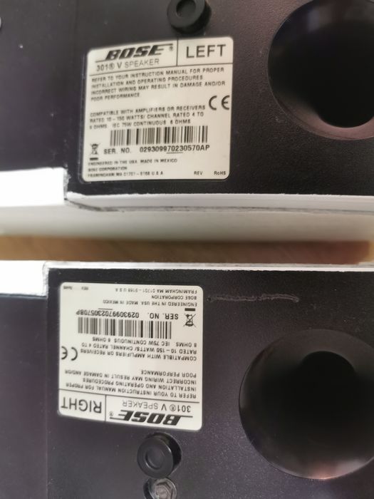 Boxe albe, Bose 301 V, sunet superb.
