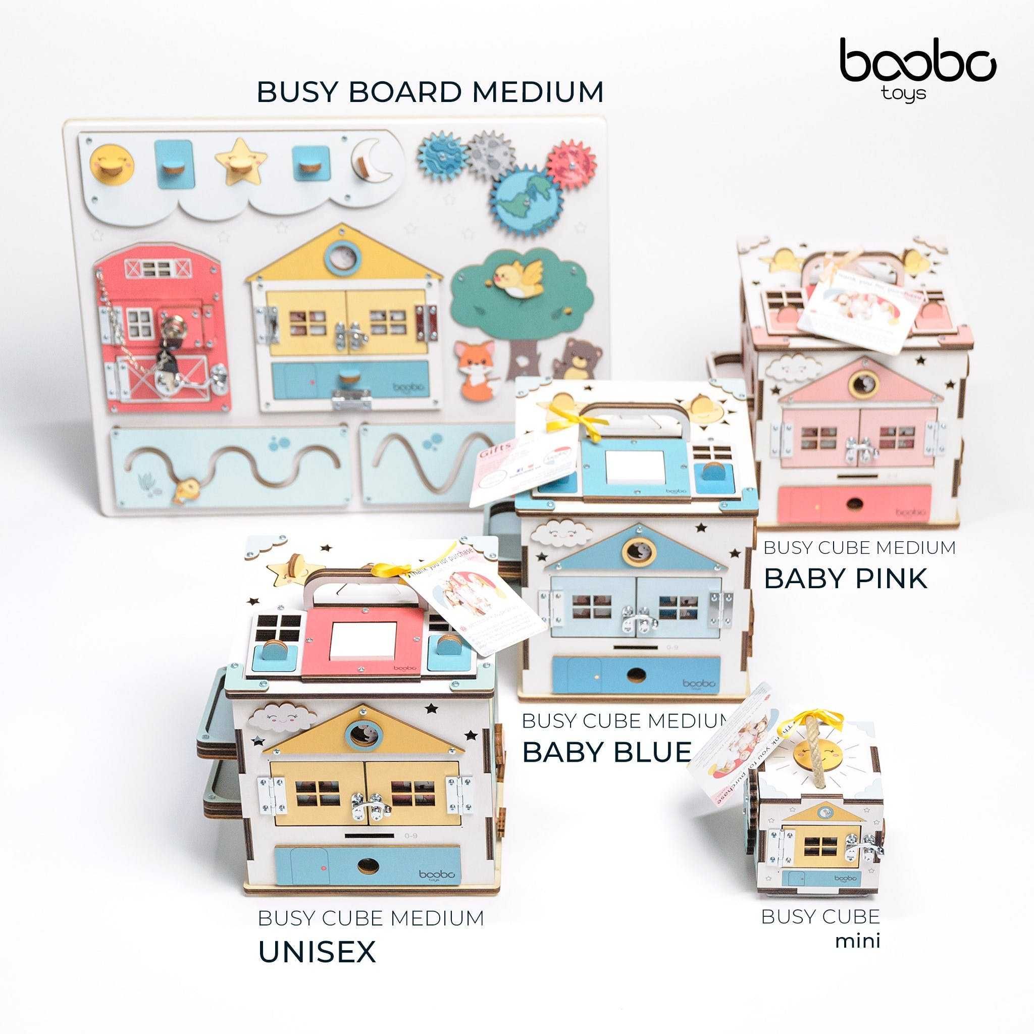 Продавам занимателно кубче за бебета Busy Cube Mini, Boobo Toys.