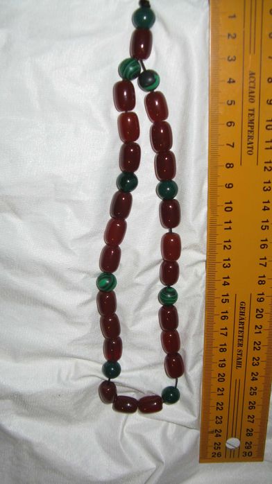 Colier matanii agate, malachit, calcedonie