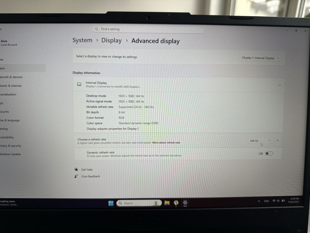 ASUS TUF GAMING FX506H – Intel i5 + RTX 2050