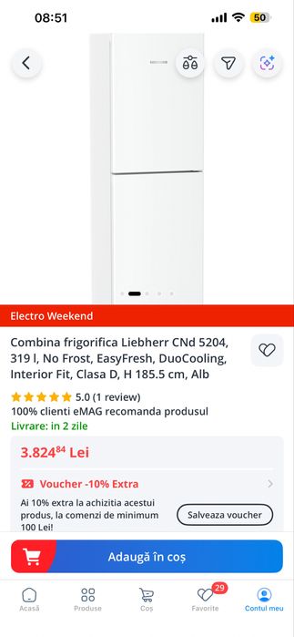 Vând Combina Frigorifica Liebherr