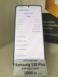 Samsung S20 Plus 8GB RAM/128GB ID5492