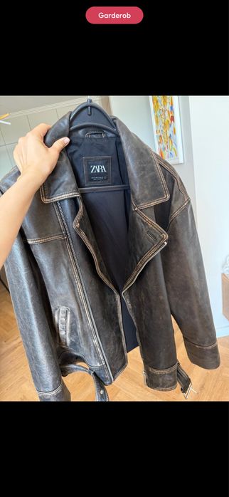 Куртка Zara кожа размер оверсайз