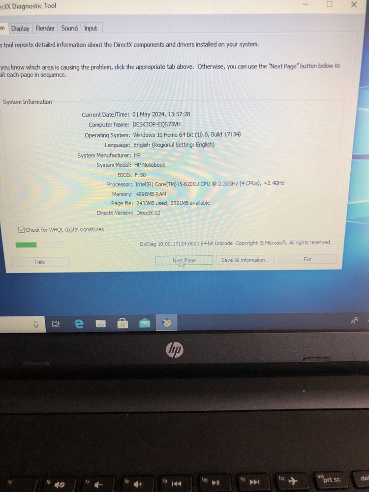 Laptop HP G250 DDR4