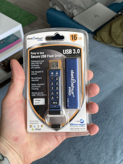 Secure USB 3.0 Flash Drive 16 GB by Datashur Pro