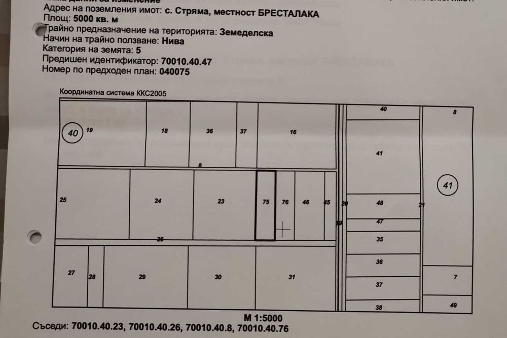 Парцели в с.Стряма