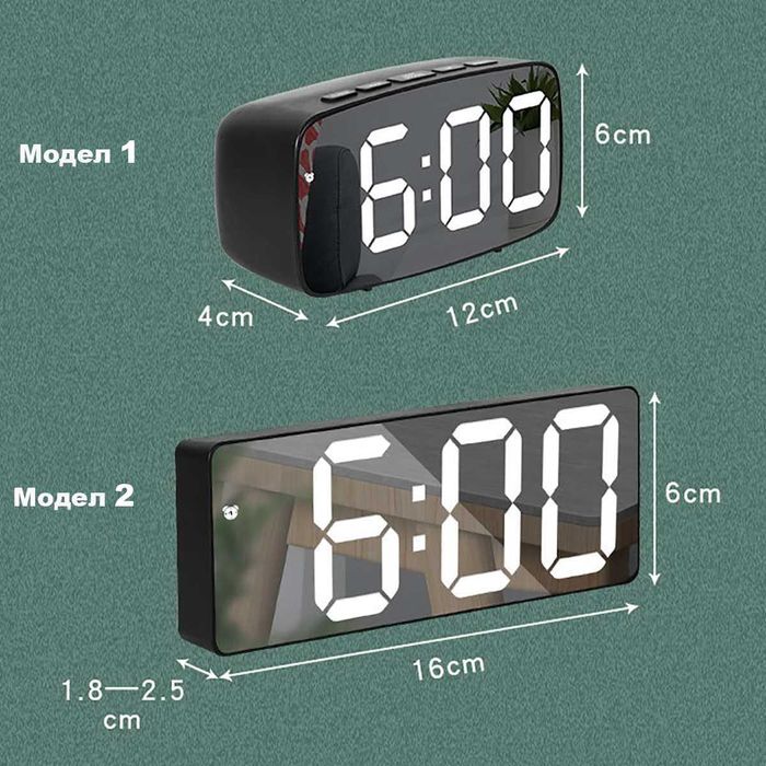 Постоянно светещ LED ЧАСОВНИК. Електрически Часовници на Ток. Будилник