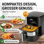 Хит !!! XL 6,2 литра Голям Дигитален фритюрник с горещ въздух