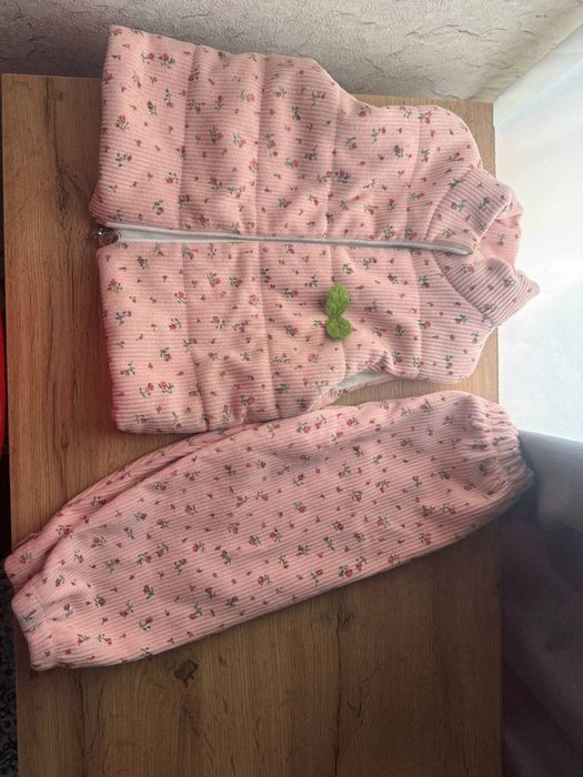 Теплая двойка для девочек размер от 5 месяцев до 1,5 годика