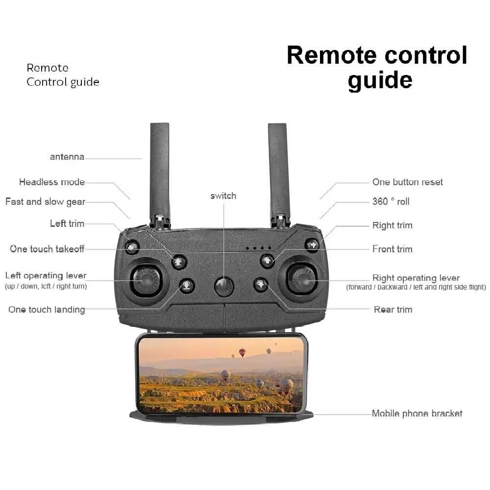 Drona E99 PRO 4K, 2 camere, wifi, 2 camera 4K HD, quad elicopter - NOU