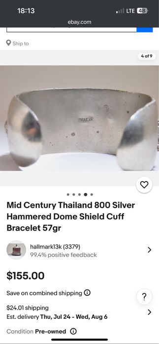 Bratara veche 800 silver