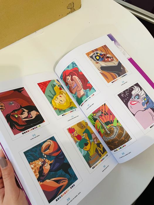 Книга за оцветяване по номера Disney - Trompe l'oeil Héros vs Méchants