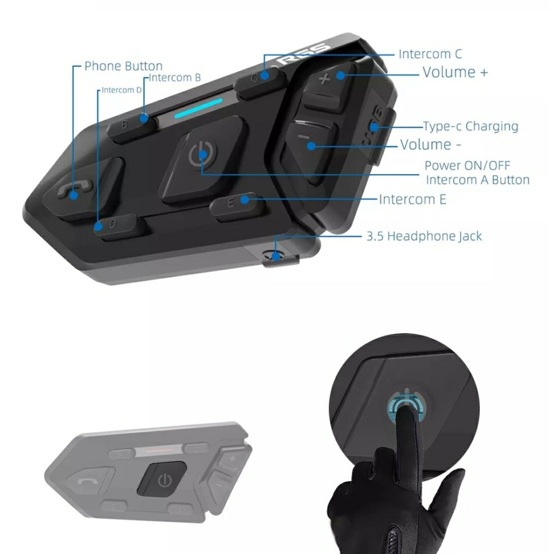 Intercom R6s/ interphon / statie / interfon bluetooth casca moto