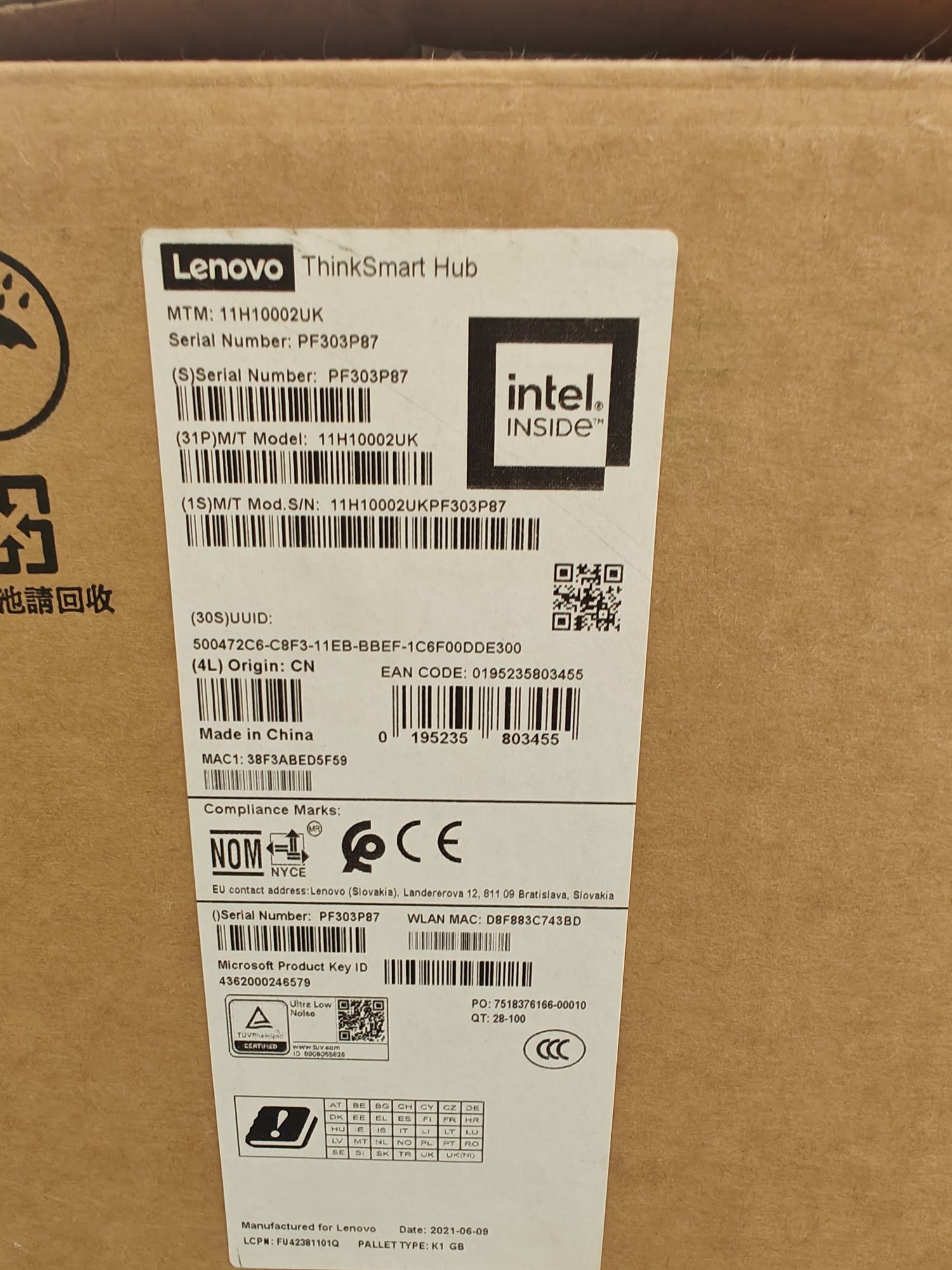 Vand lenovo thinksmart hub nou i5 8365u 8gb ssd 128 dock