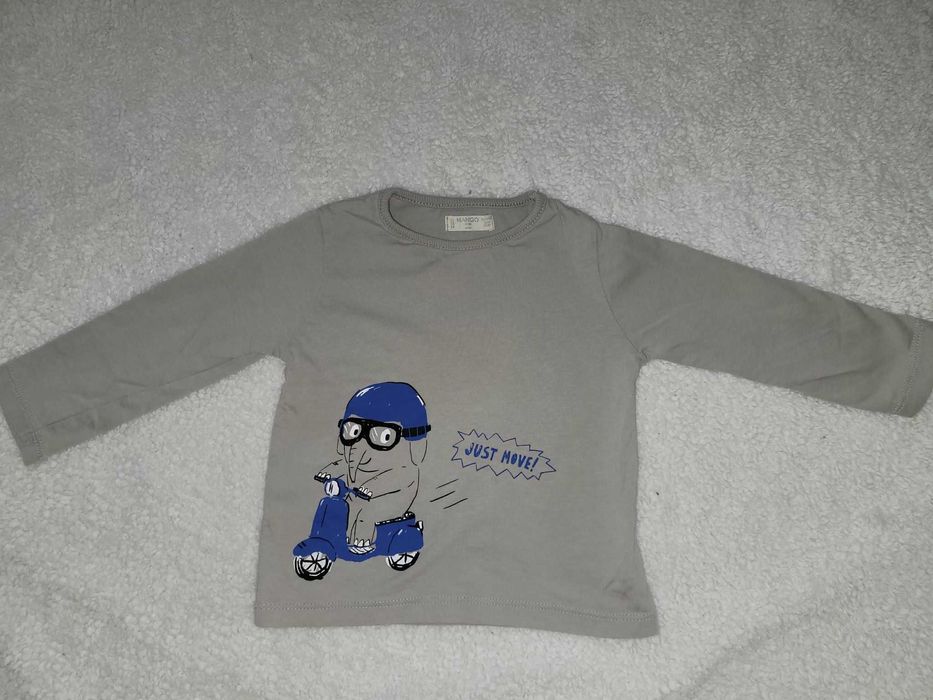 Лот от 9 Бебешки Блузки с Дълъг Ръкав - 12-18м