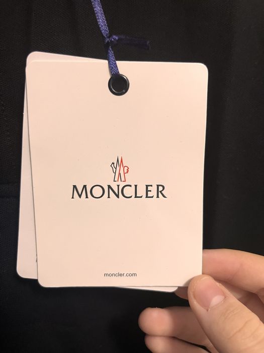 Moncler tricou polo negru