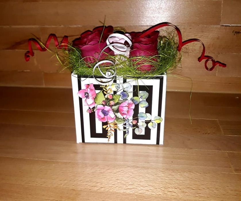 aranjament flori de sapun