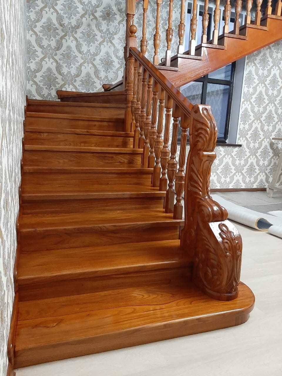 Изготовление, монтаж лестницы из хороших сортов древесины, с гарантией