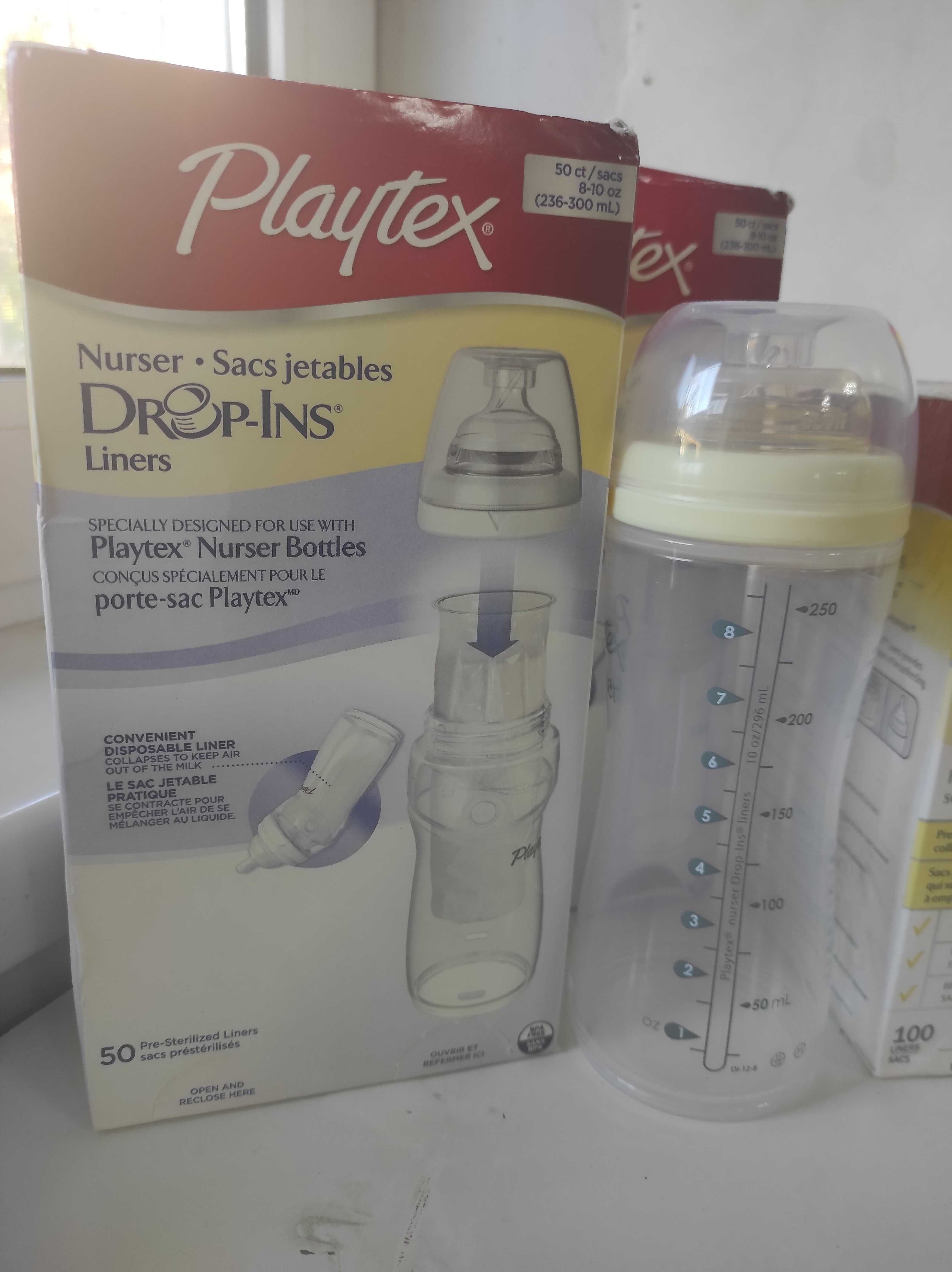 Playtex стерильная  разовая насадки к бутылке 118 мл