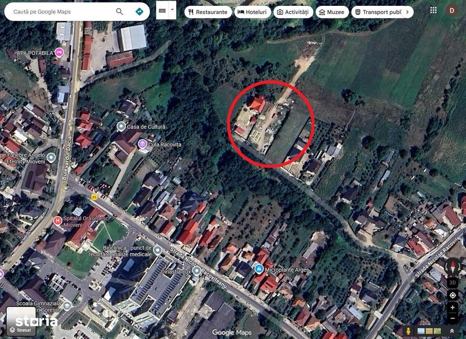 Teren Mioveni, Racovita, la asfalt, toate utilitatile, zona linistita