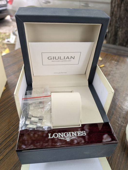 Longines 43mm без коронката с кутия и документи ку