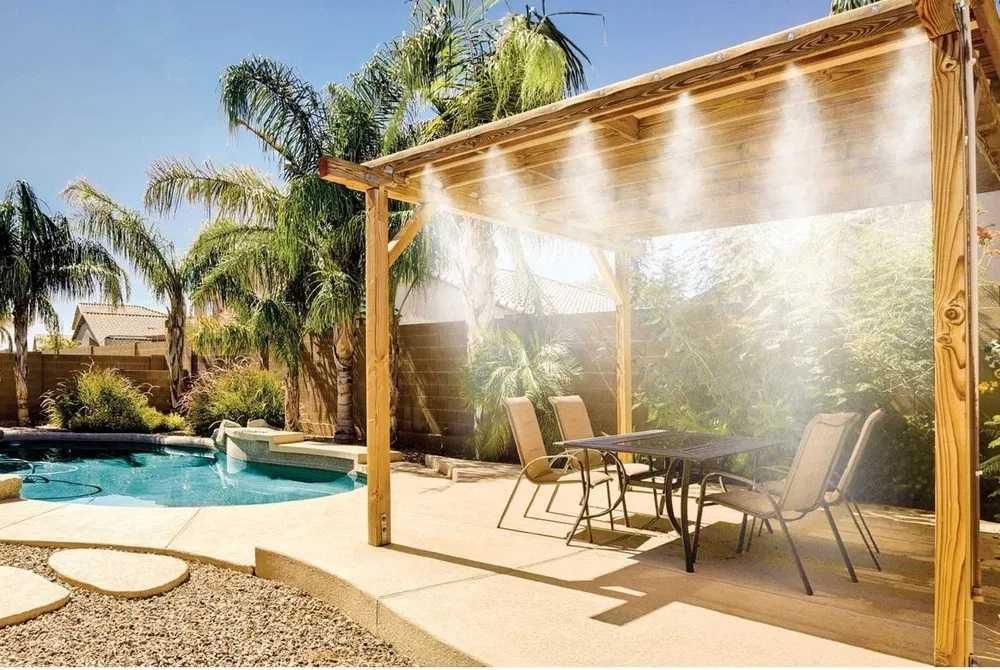 Система ВОДНА МЪГЛА, маркуч с дюзи, охлаждане пръскане вода WATER MIST