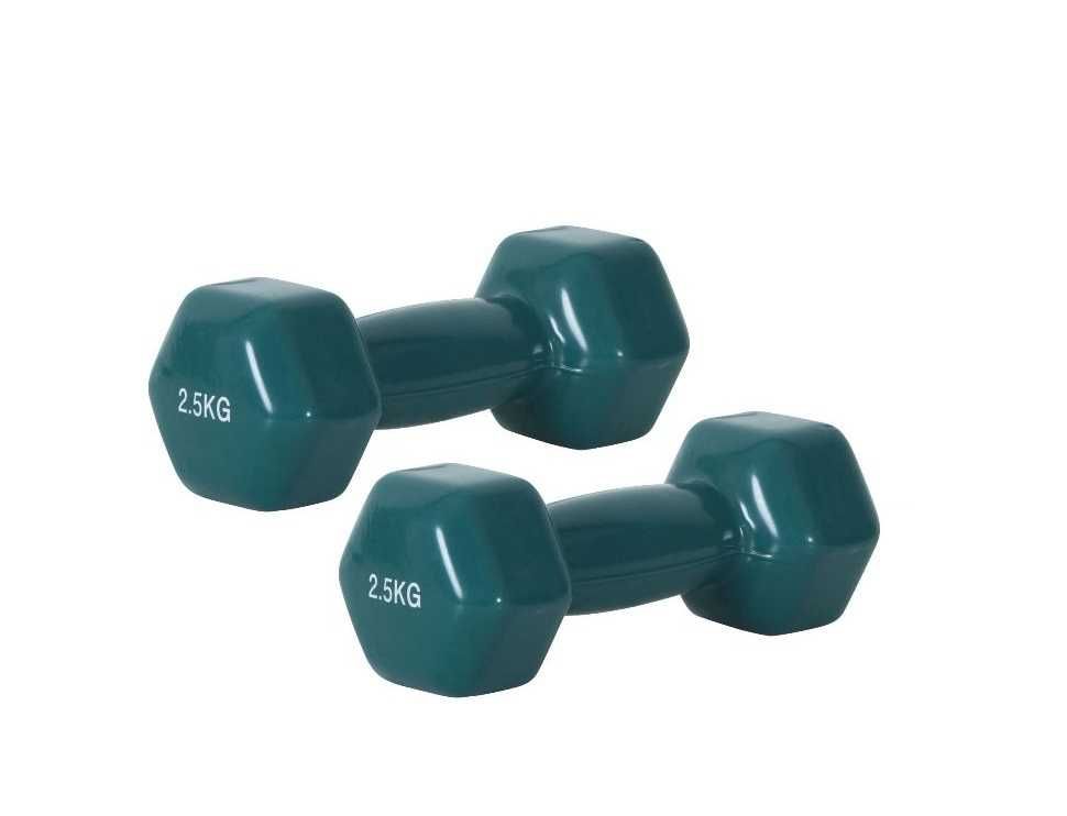 Винилови Гирички 2 × 2.5 кг Vinyl Dumbbells / Цветни Гири за Аеробика